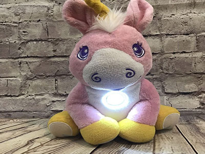 Flashlight Friends - The Huggable Loveable Childs Flash Light Pink Unicorn